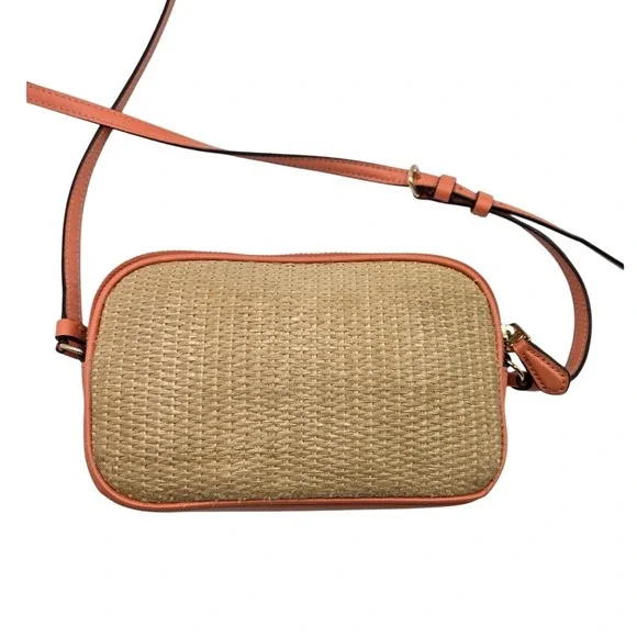 Coach Crossbody Straw Purse, Top Zip Closure, Adjustable Strap, Small - Picture 2 of 8